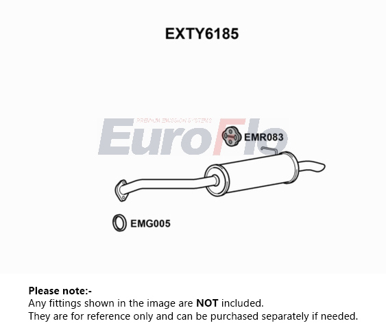 EuroFlo Exhaust Back / Rear Box EXTY6185 [PM1701490]