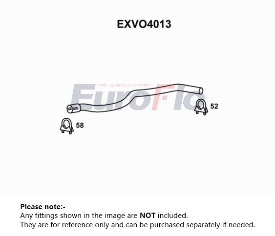EuroFlo Exhaust Pipe EXVO4013 [PM1701624]