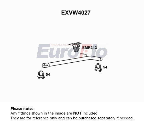 EuroFlo Exhaust Pipe Centre EXVW4027 [PM1702006]