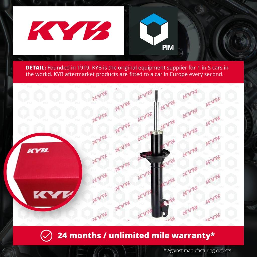 KYB 2x Shock Absorbers (Pair) Front 633802 [PM585890]