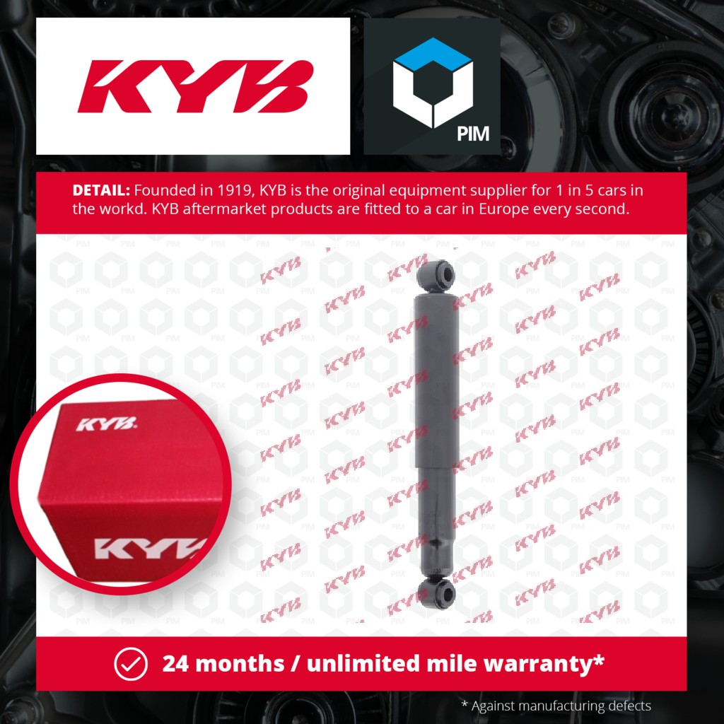 KYB 2x Shock Absorbers (Pair) Rear 444026 [PM581934]