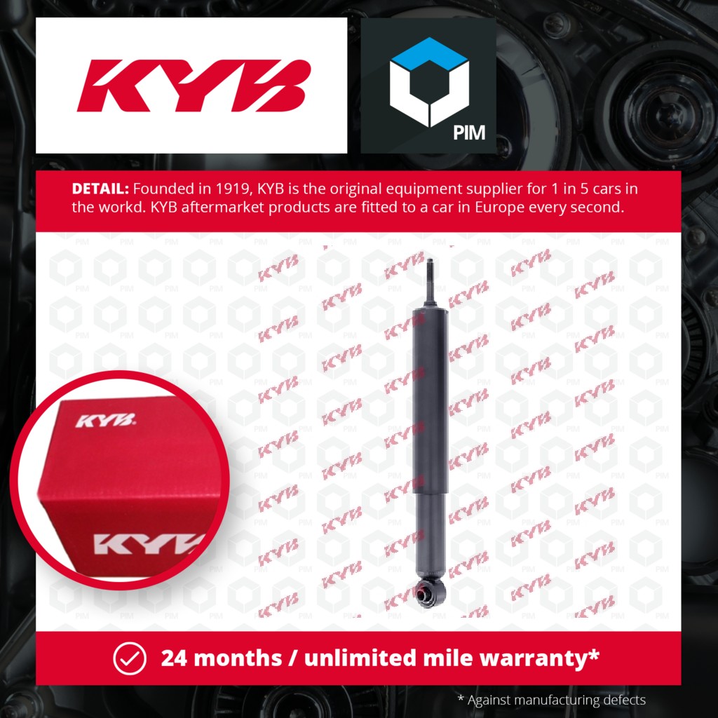 KYB 2x Shock Absorbers (Pair) Rear 443207 [PM581840]