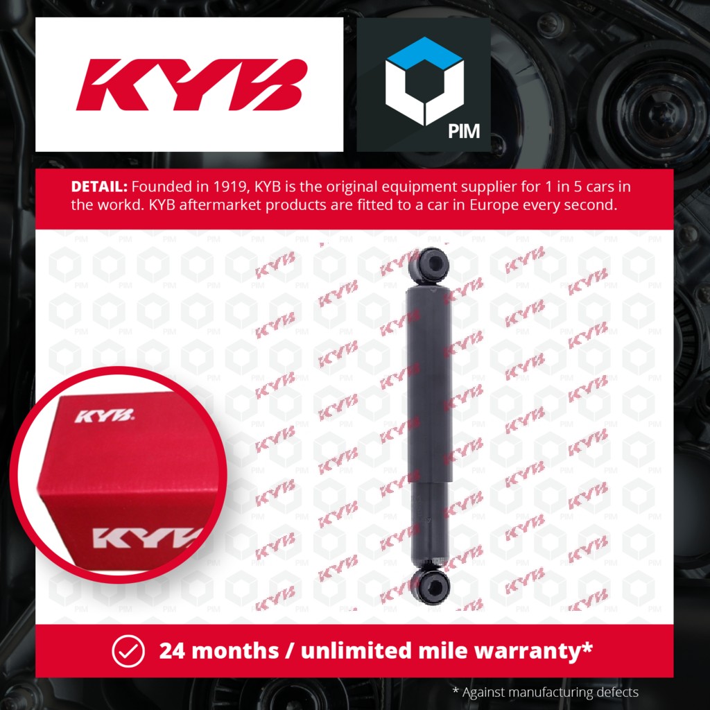 KYB 2x Shock Absorbers (Pair) Rear 443123 [PM581805]