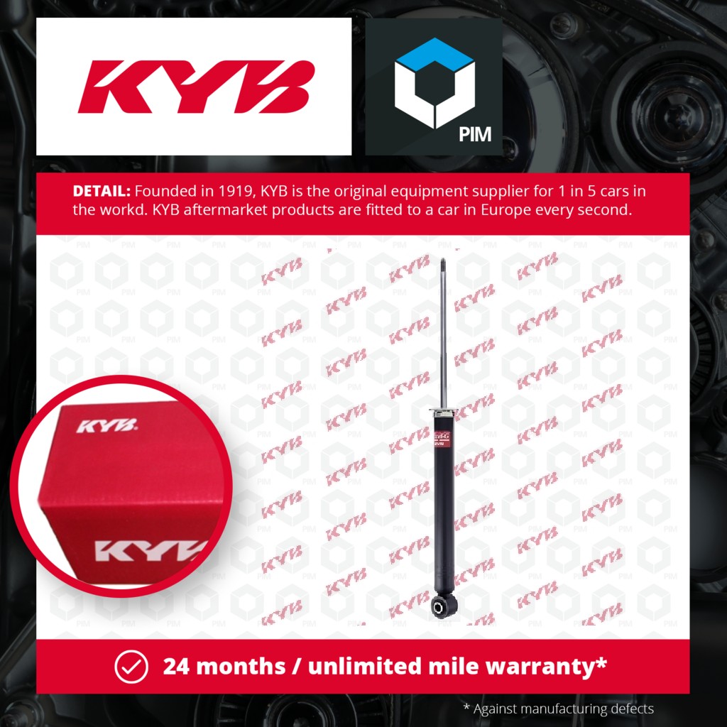 KYB 2x Shock Absorbers (Pair) Rear 348032 [PM576264]