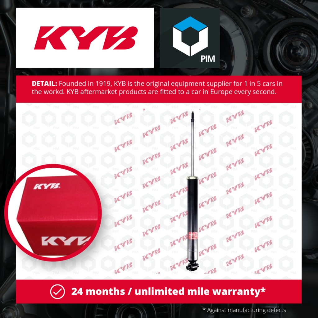 KYB 2x Shock Absorbers (Pair) Rear 344408 [PM575104]