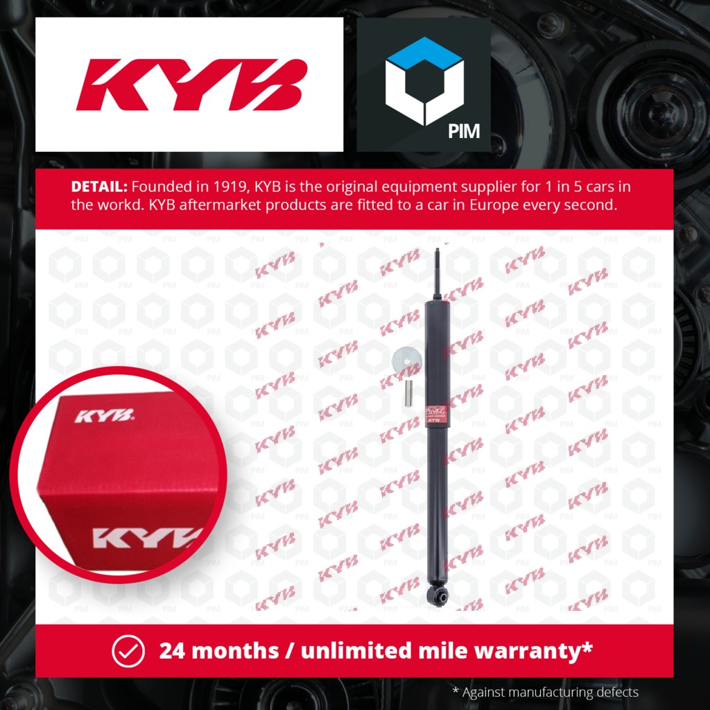 KYB 2x Shock Absorbers (Pair) Rear 343270 [PM574822]
