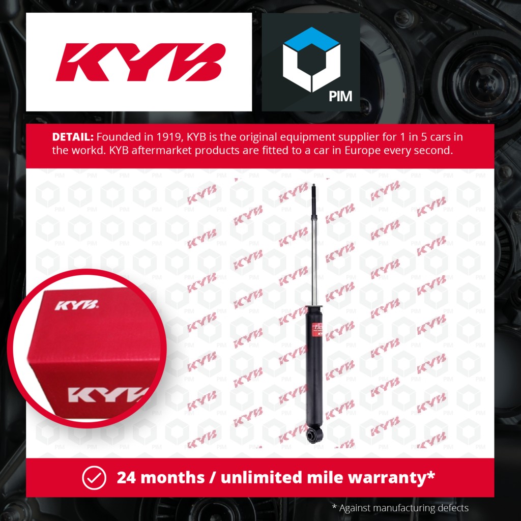 KYB 2x Shock Absorbers (Pair) Rear 343249 [PM574804]