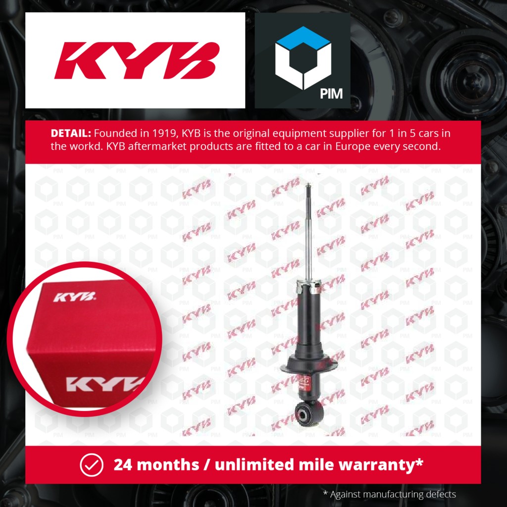 KYB 2x Shock Absorbers (Pair) Rear 341463 [PM574573]