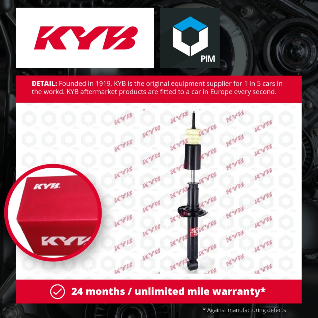 KYB 2x Shock Absorbers (Pair) Rear 341191 [PM574473]