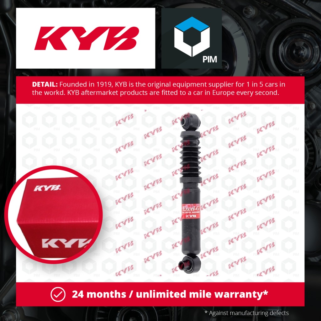 KYB 2x Shock Absorbers (Pair) Rear 341101 [PM574417]