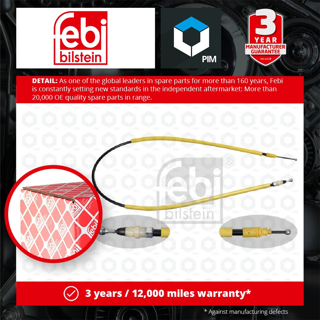 Febi Handbrake Cable Rear Right 33168 [PM572815]