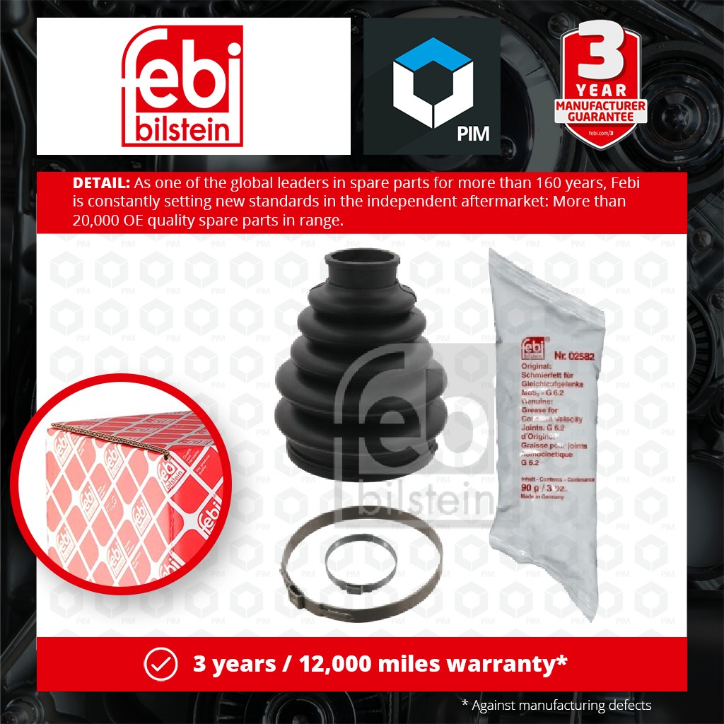 Febi CV Joint Boot Front Outer 32662 [PM572585]