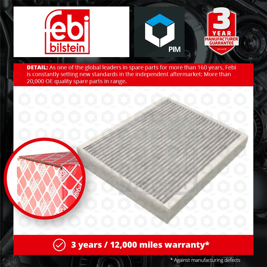 Filtre D'Habitacle (Air) Febi Bilstein 32368 - Compatible Opel Meriva (2003-2010) Et Autres - Filtre à Charbon Actif