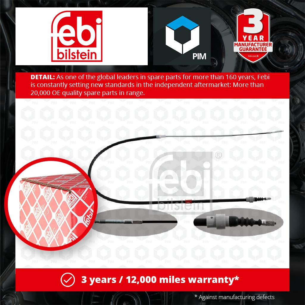 Febi Handbrake Cable Rear Left or Right 30761 [PM570578]