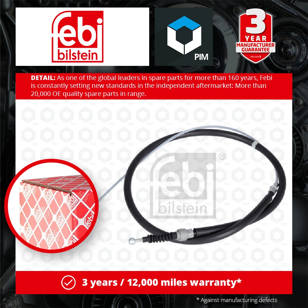 Febi Handbrake Cable Rear Left or Right 22736 [PM564458]