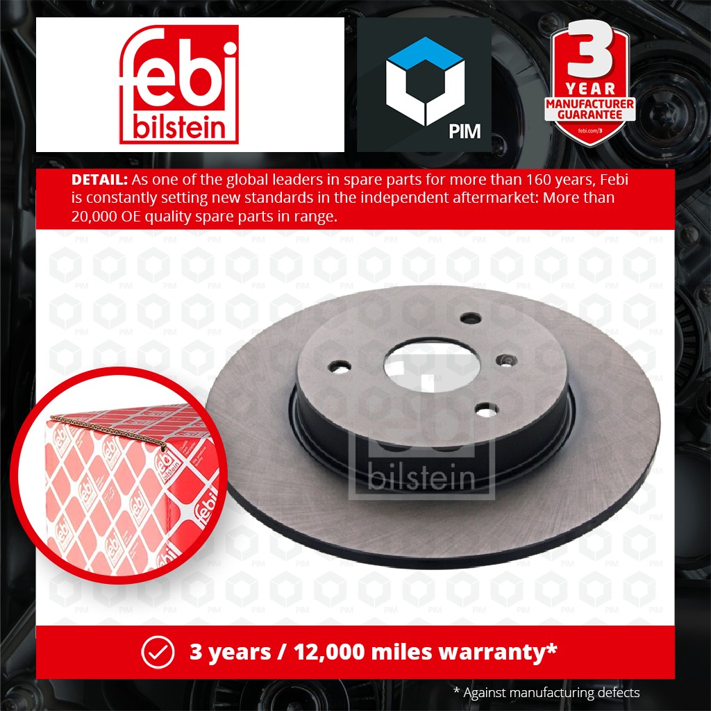 Febi 2x Brake Discs Pair Solid Front 22345 [PM564243]