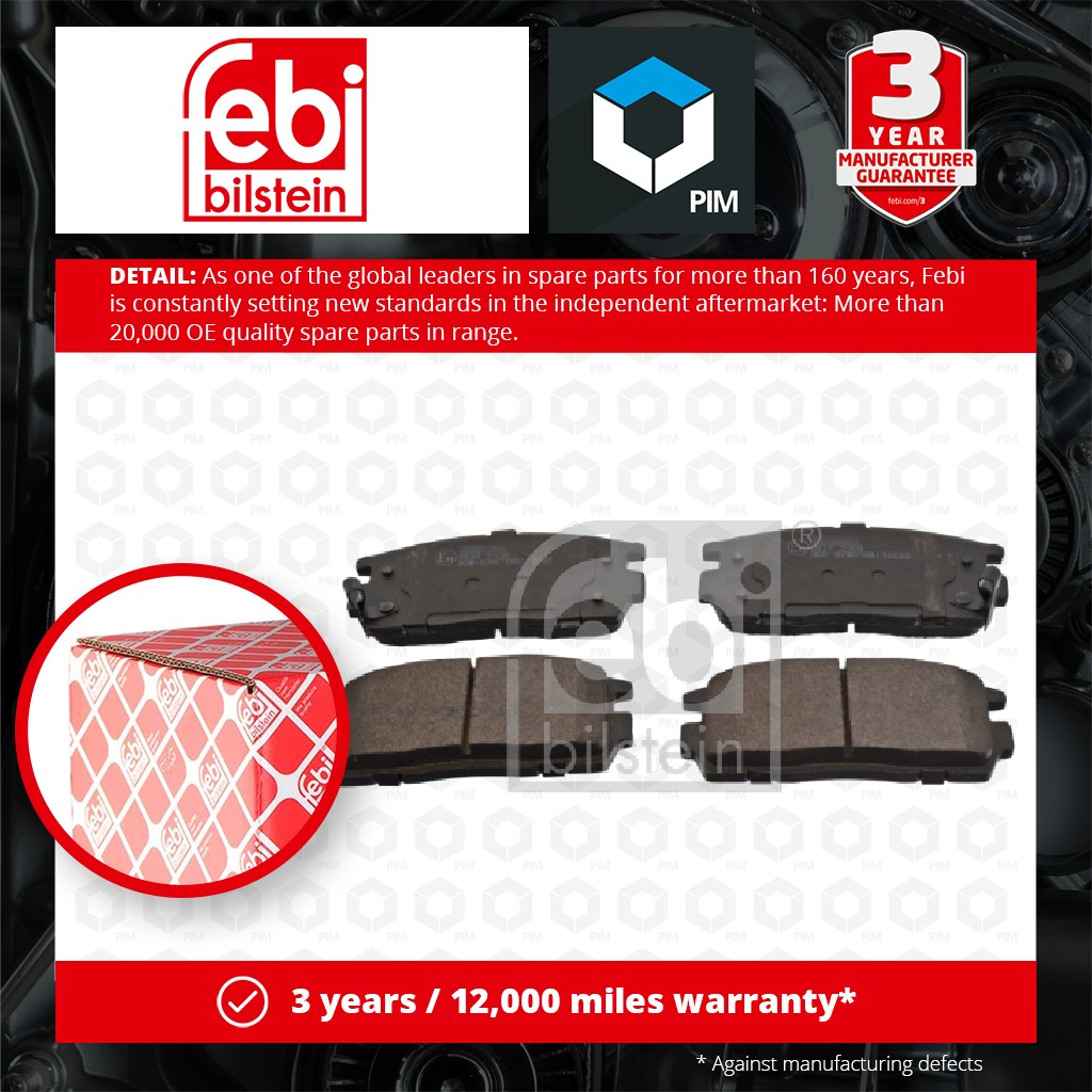 Febi Brake Pads Set Rear 16631 [PM557021]