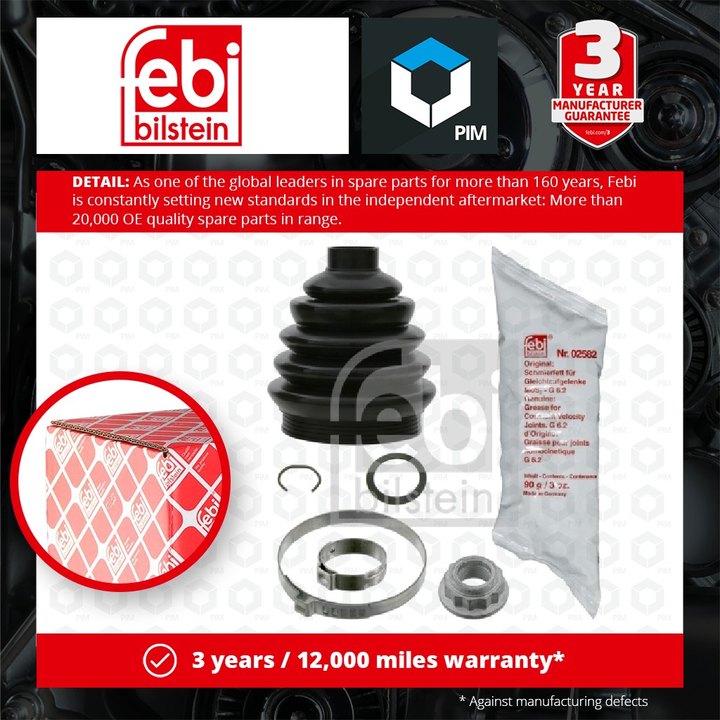 Febi CV Joint Boot Front Outer 15824 [PM556536]