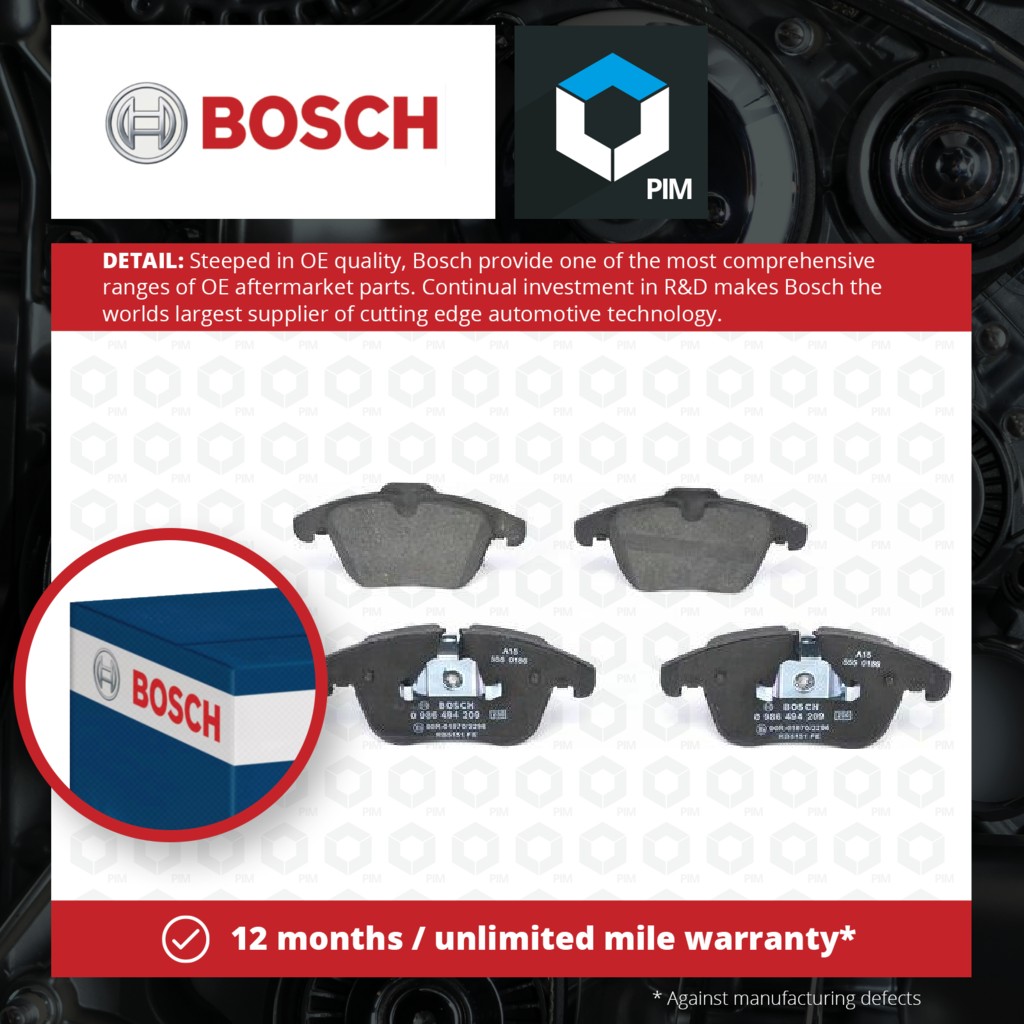 Bosch Brake Pads Set Front 0986494209 [PM552303]