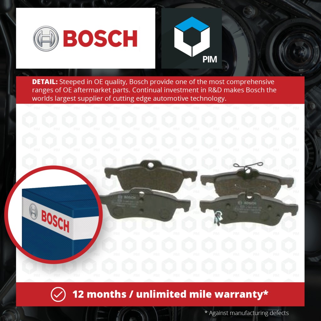 Bosch Brake Pads Set Rear 0986494130 [PM552292]