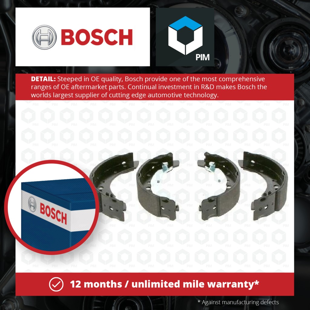 Bosch Brake Shoes Set 0986487746 [PM552286]