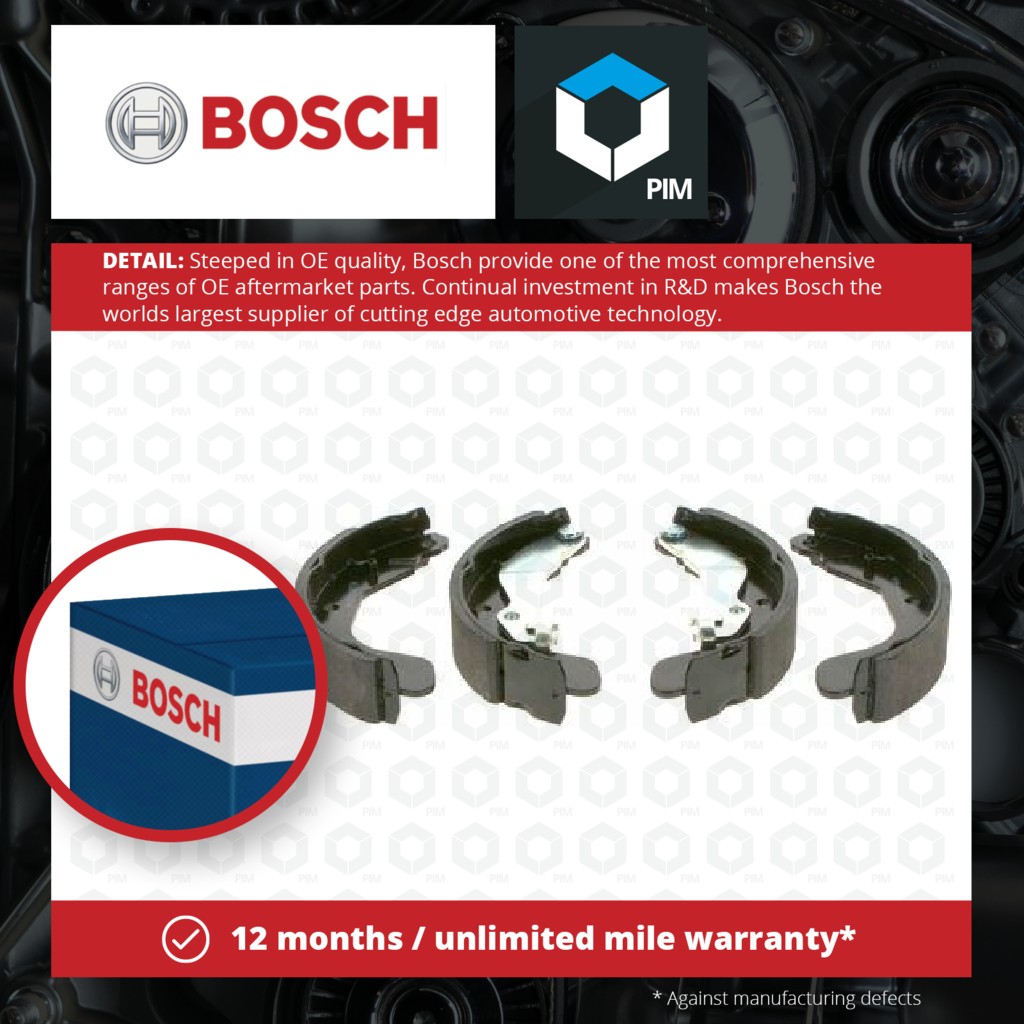 Bosch Brake Shoes Set 0986487714 [PM552279]