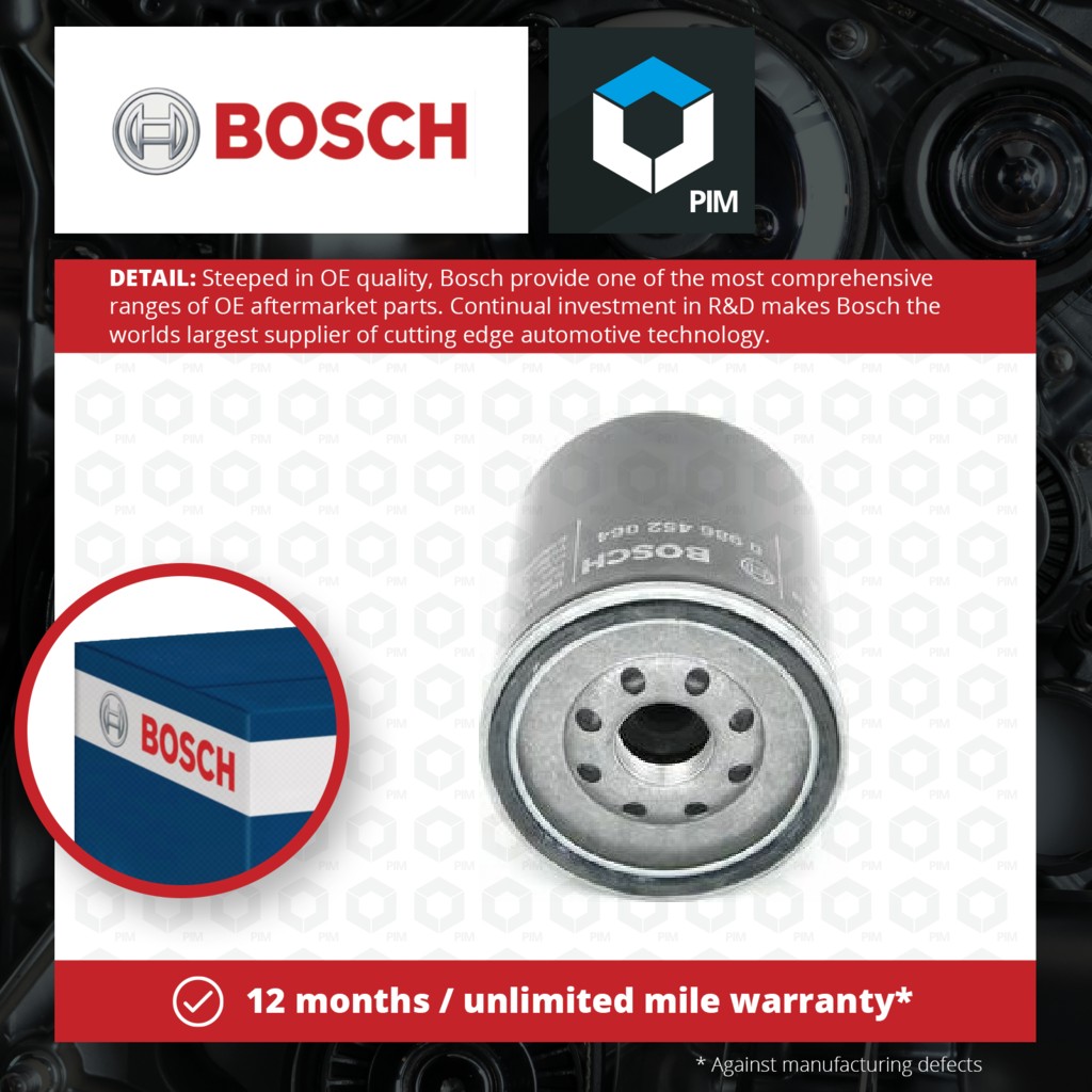 Bosch Oil Filter 0986452064 [PM551794]