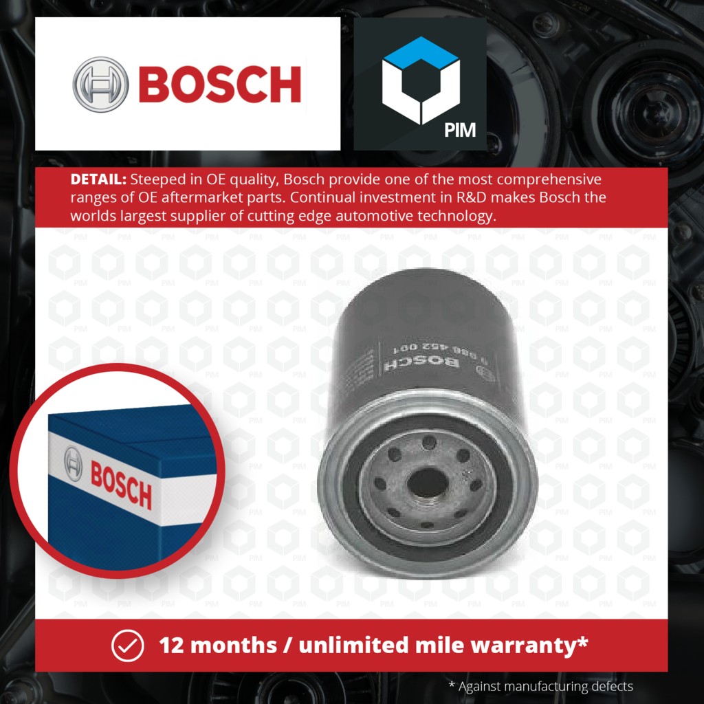 Bosch Oil Filter 0986452001 [PM551782]