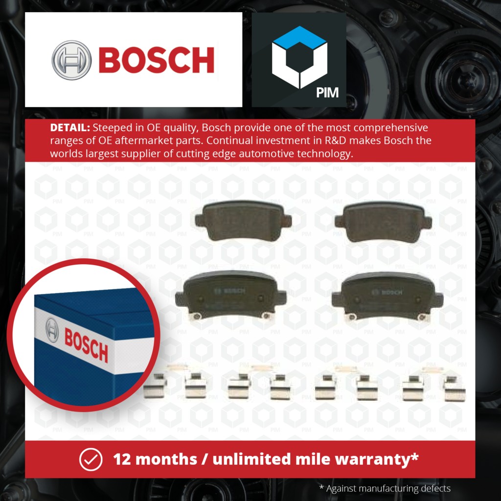 Bosch Brake Pads Set Rear 0986424124 [PM551752]
