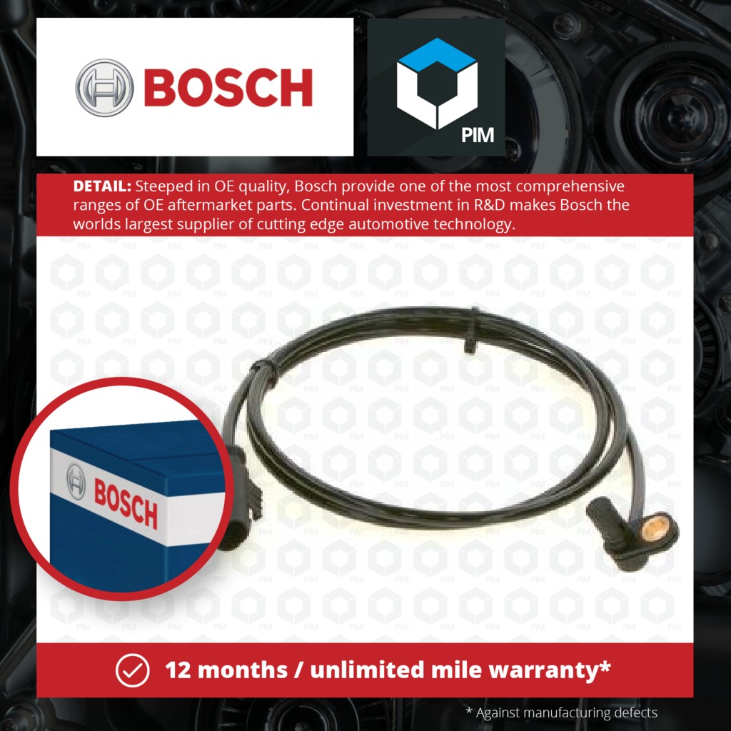 Bosch ABS Sensor 0265007684 [PM549681]