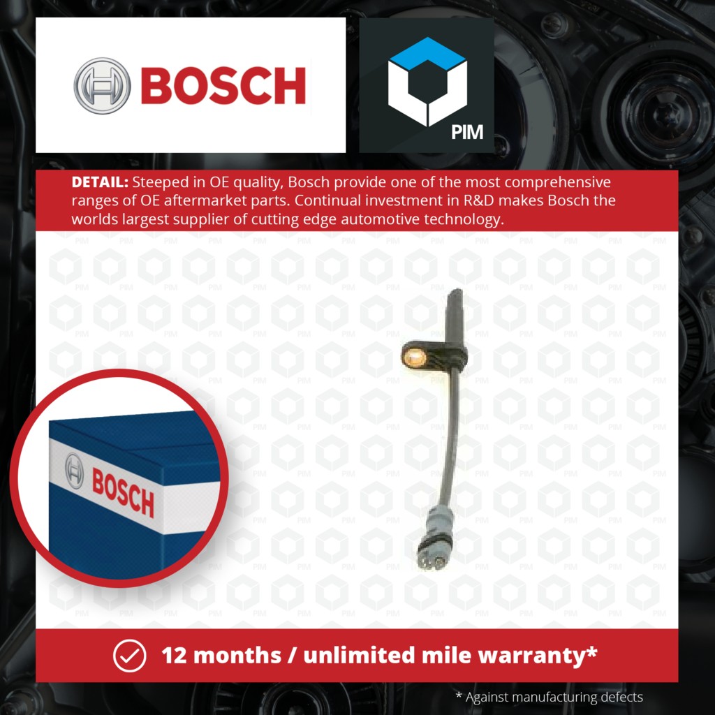 Bosch ABS Sensor 0265007624 [PM549677]