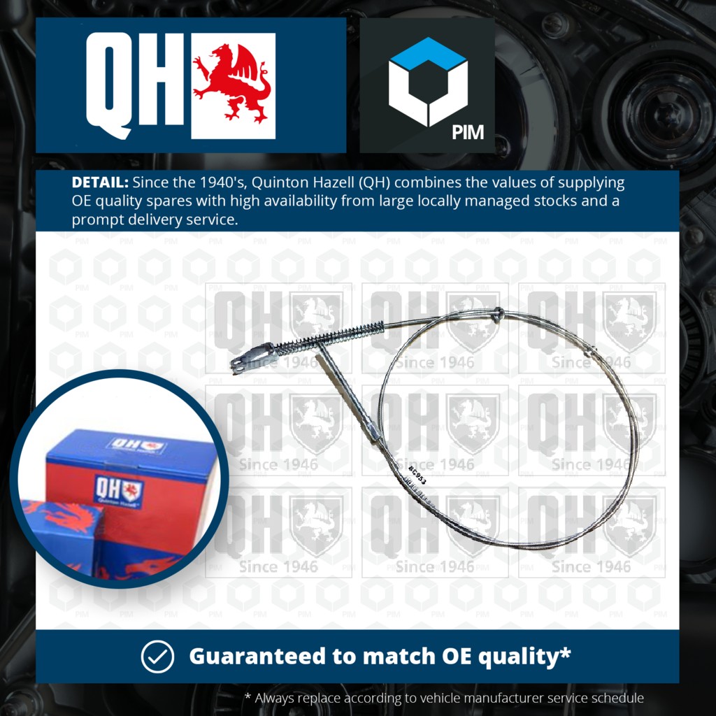 Quinton Hazell Handbrake Cable Rear BC953 [PM543269]