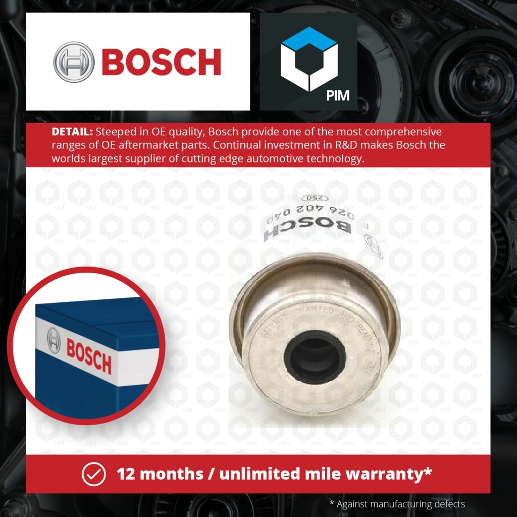 Bosch Fuel Filter F026402040 [PM541332]