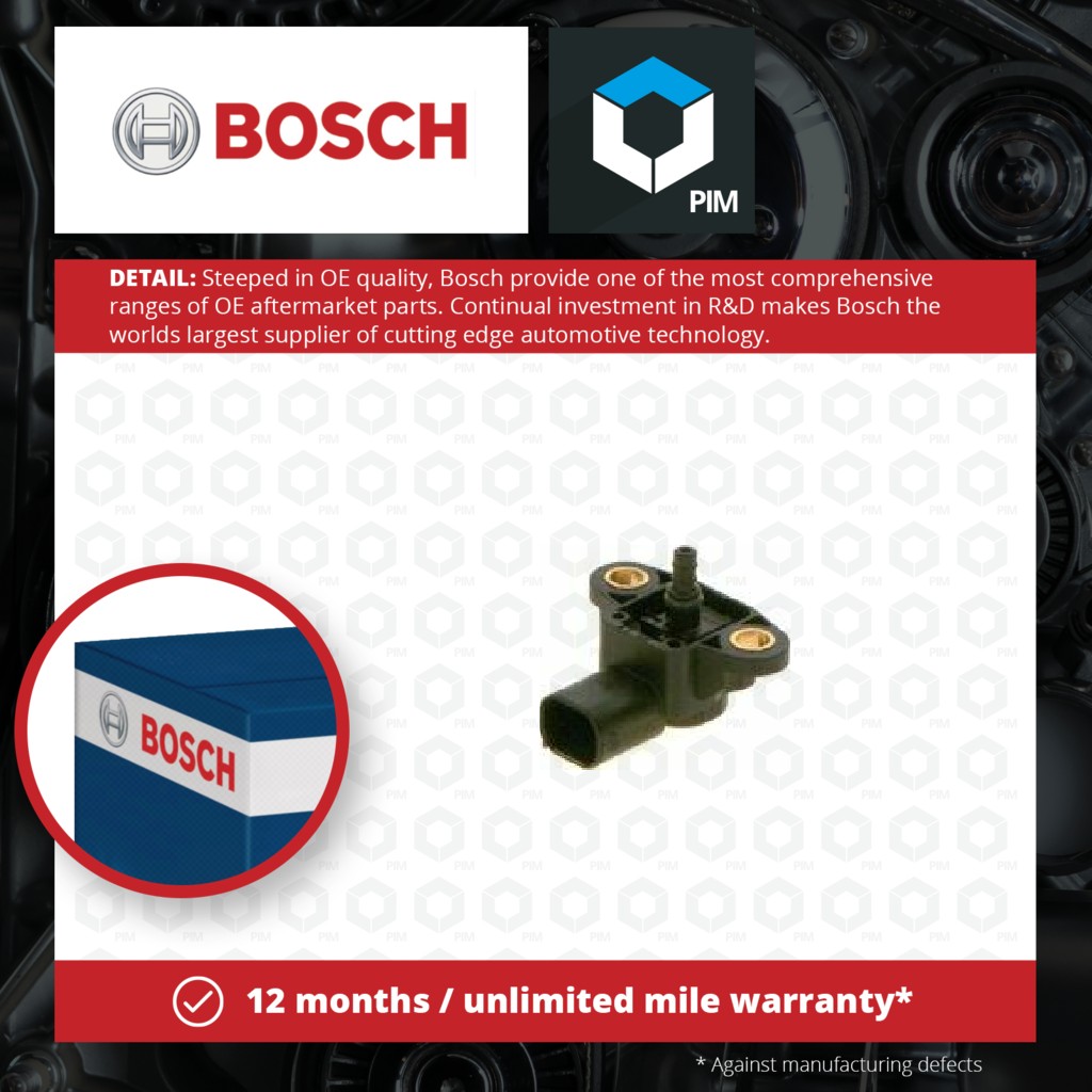 Bosch Boost Pressure Sensor 0261230191 [PM541314]