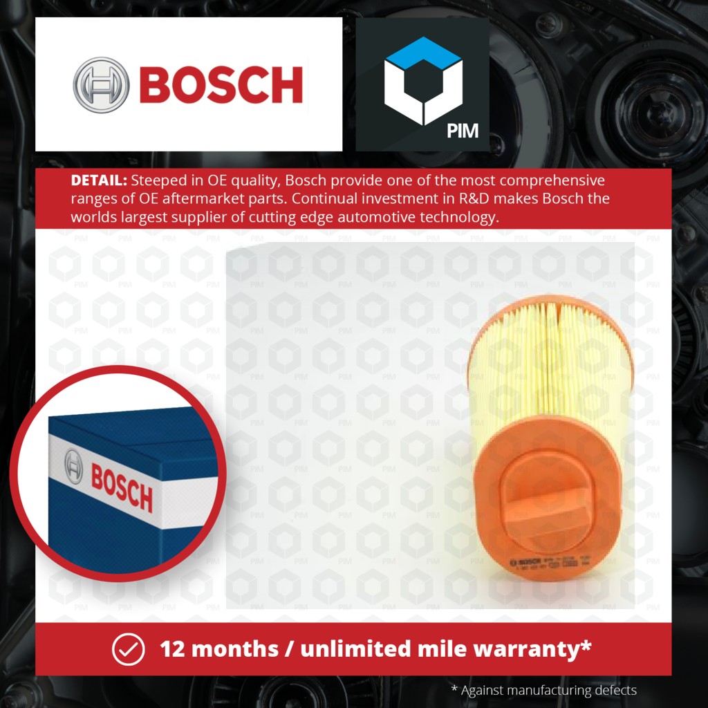 2x Bosch Air Filter 1987429401 [PM541299]