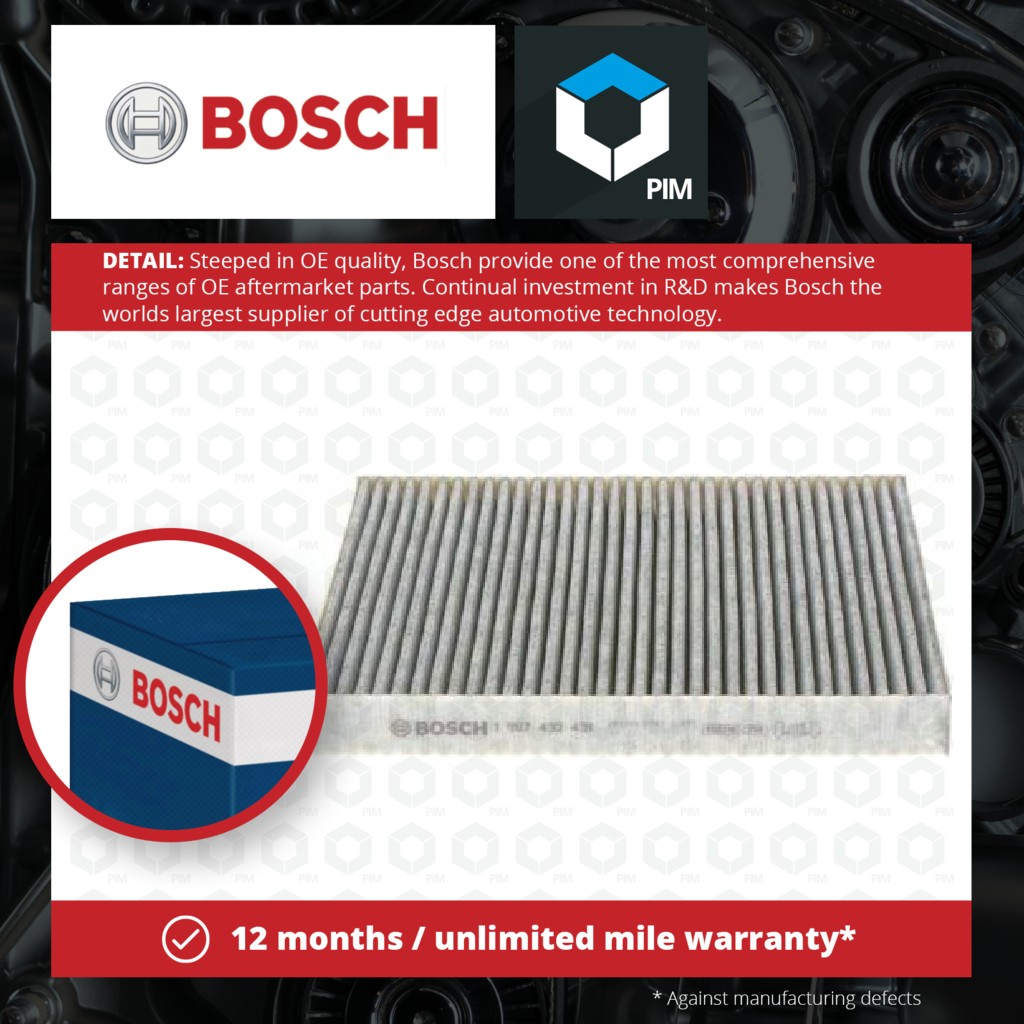 Bosch Pollen / Cabin Filter 1987432431 [PM541228]