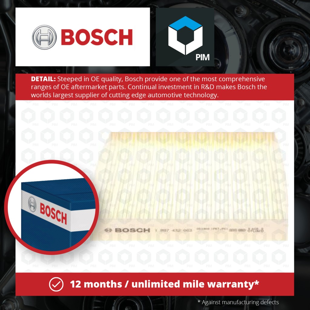 Bosch Pollen / Cabin Filter 1987432083 [PM541227]