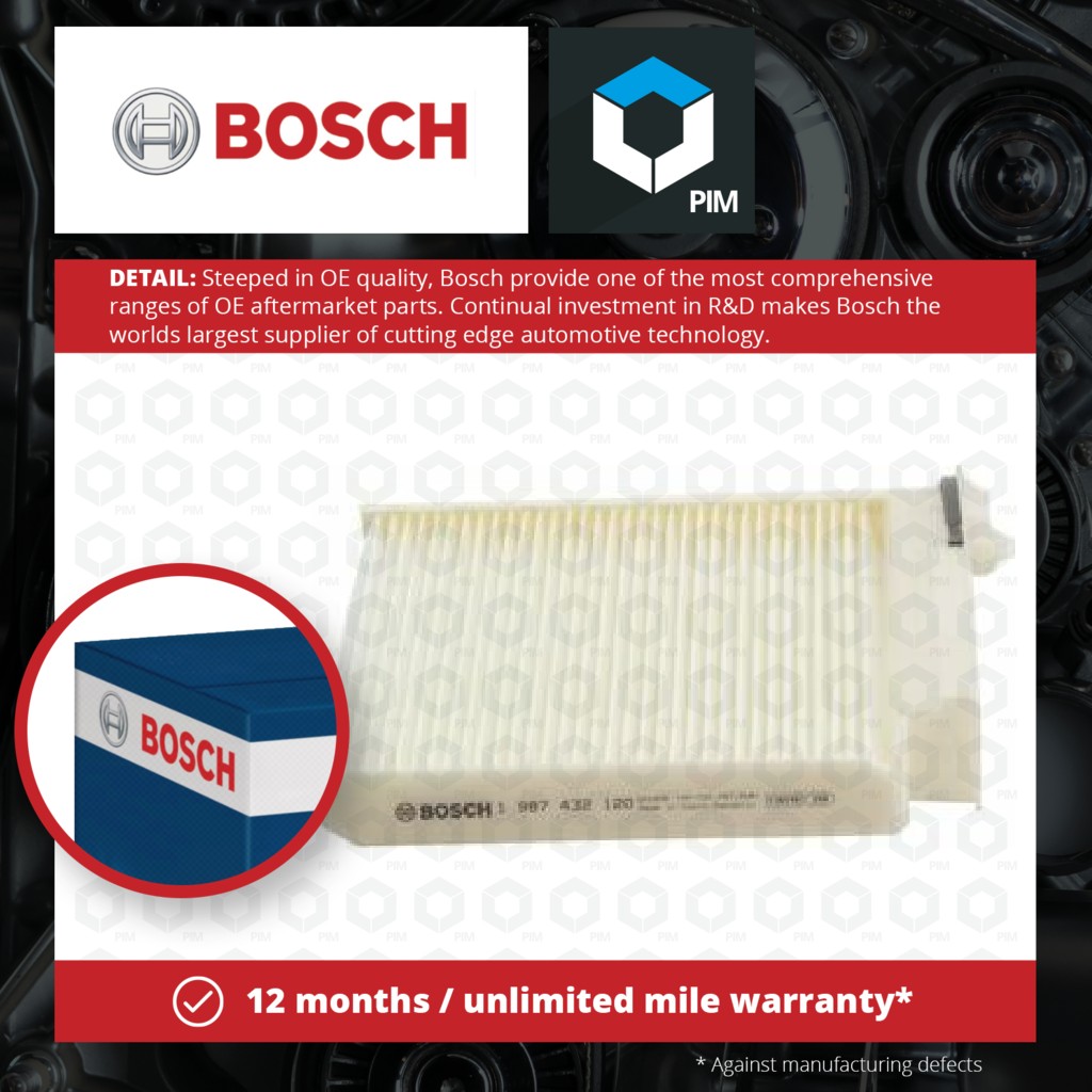 Bosch Pollen / Cabin Filter 1987432120 [PM541217]