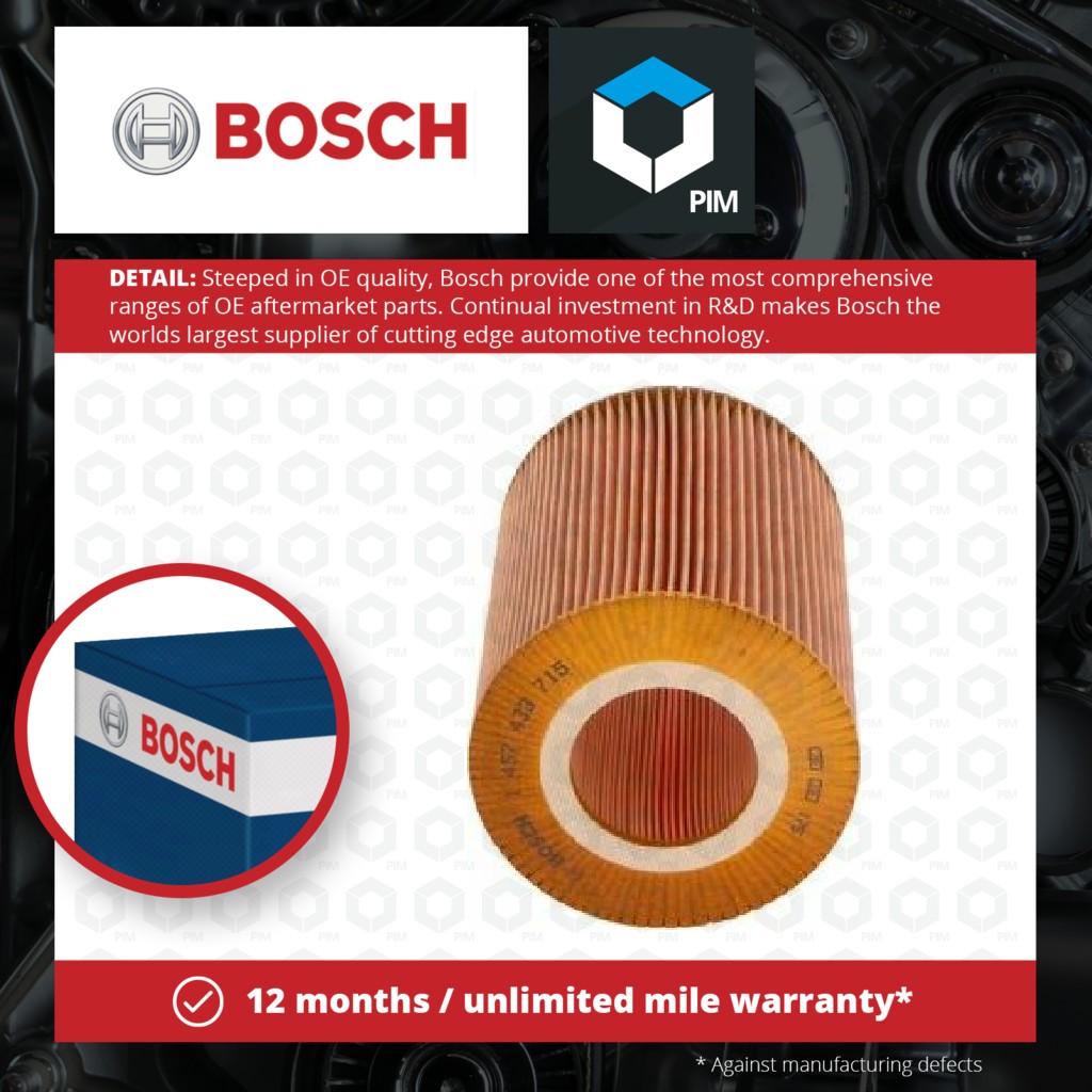 2x Bosch Air Filter 1457433715 [PM541165]