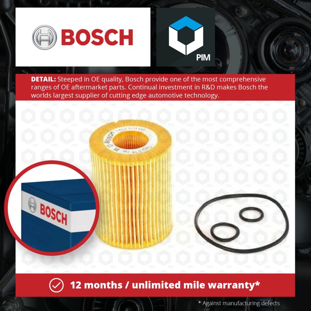 2x Bosch Oil Filter 1457429199 [PM541151]