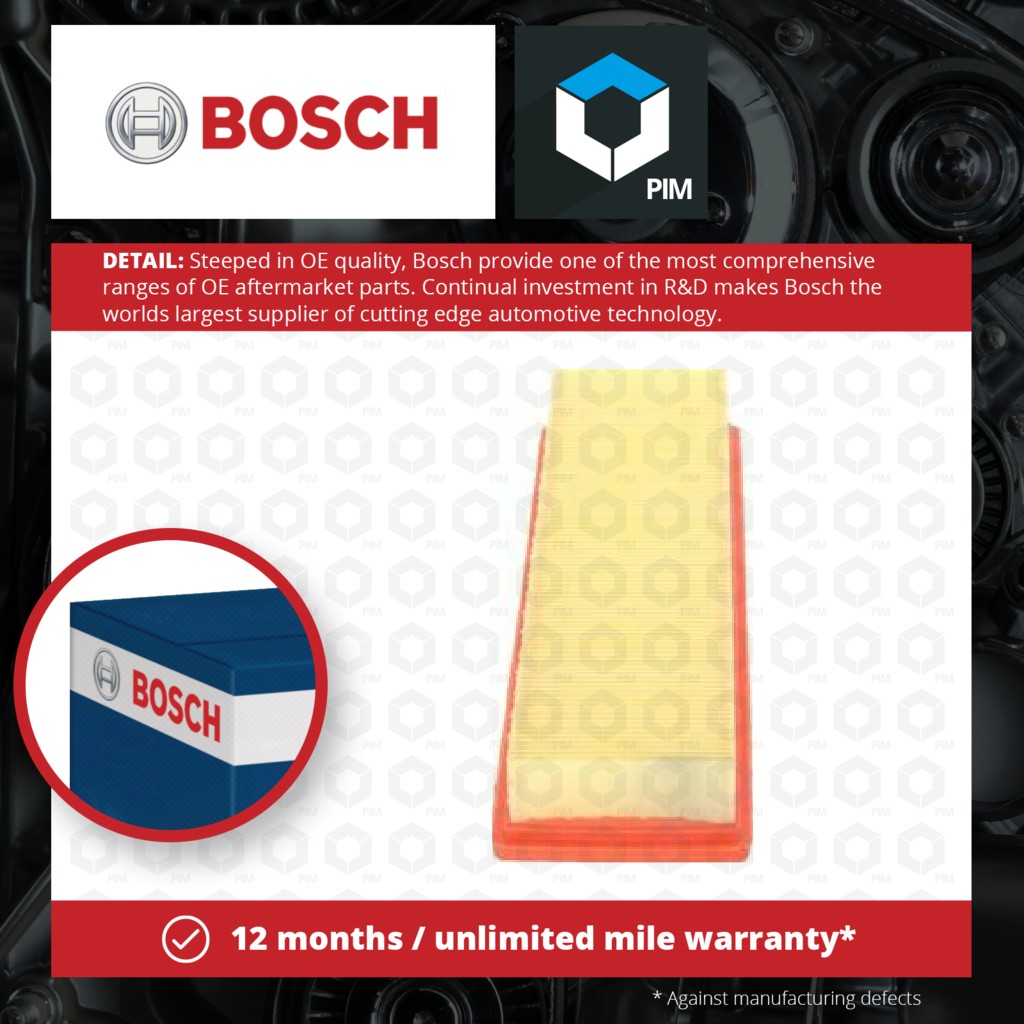 2x Bosch Air Filter 1457433158 [PM541139]
