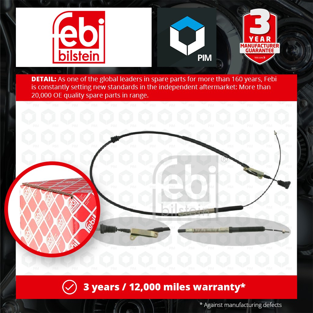 Febi Handbrake Cable Rear Left or Right 15751 [PM538341]