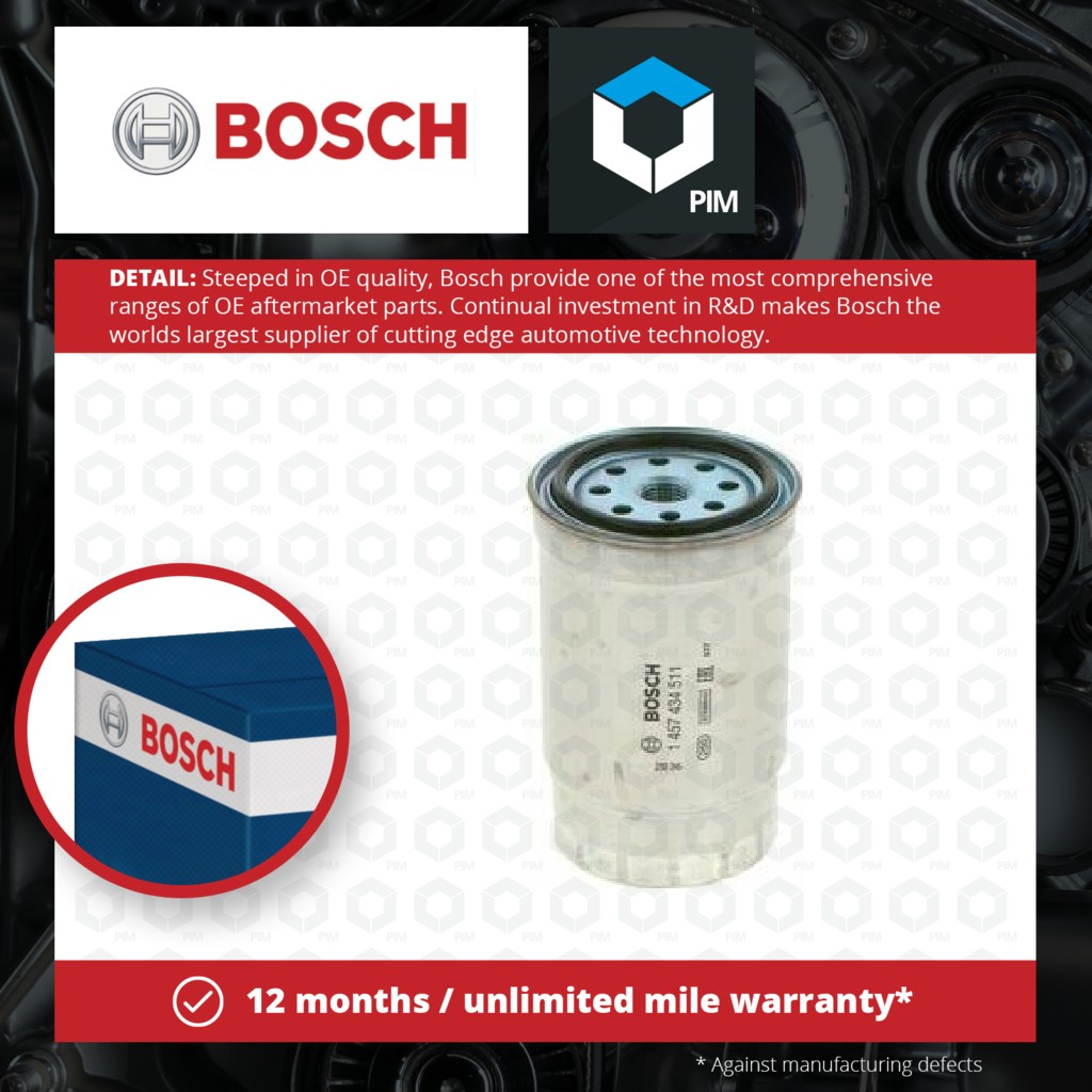 Bosch Fuel Filter 1457434511 [PM538217]