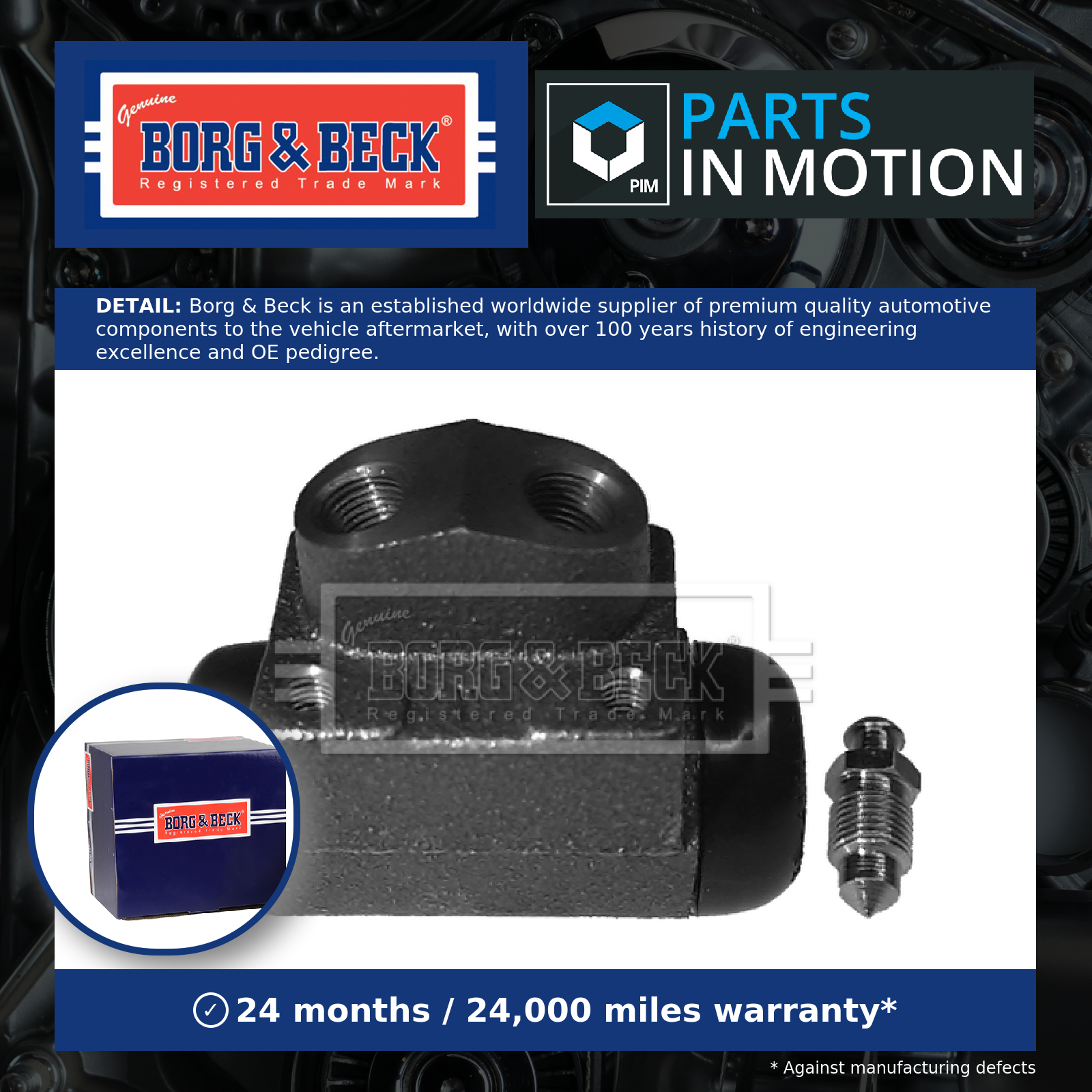 Borg & Beck Wheel Cylinder Rear BBW1100 [PM537914]