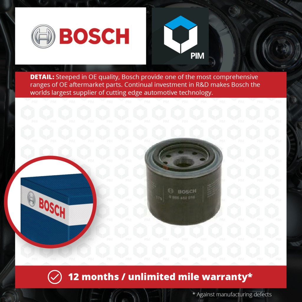 Bosch Oil Filter 0986452016 [PM516866]