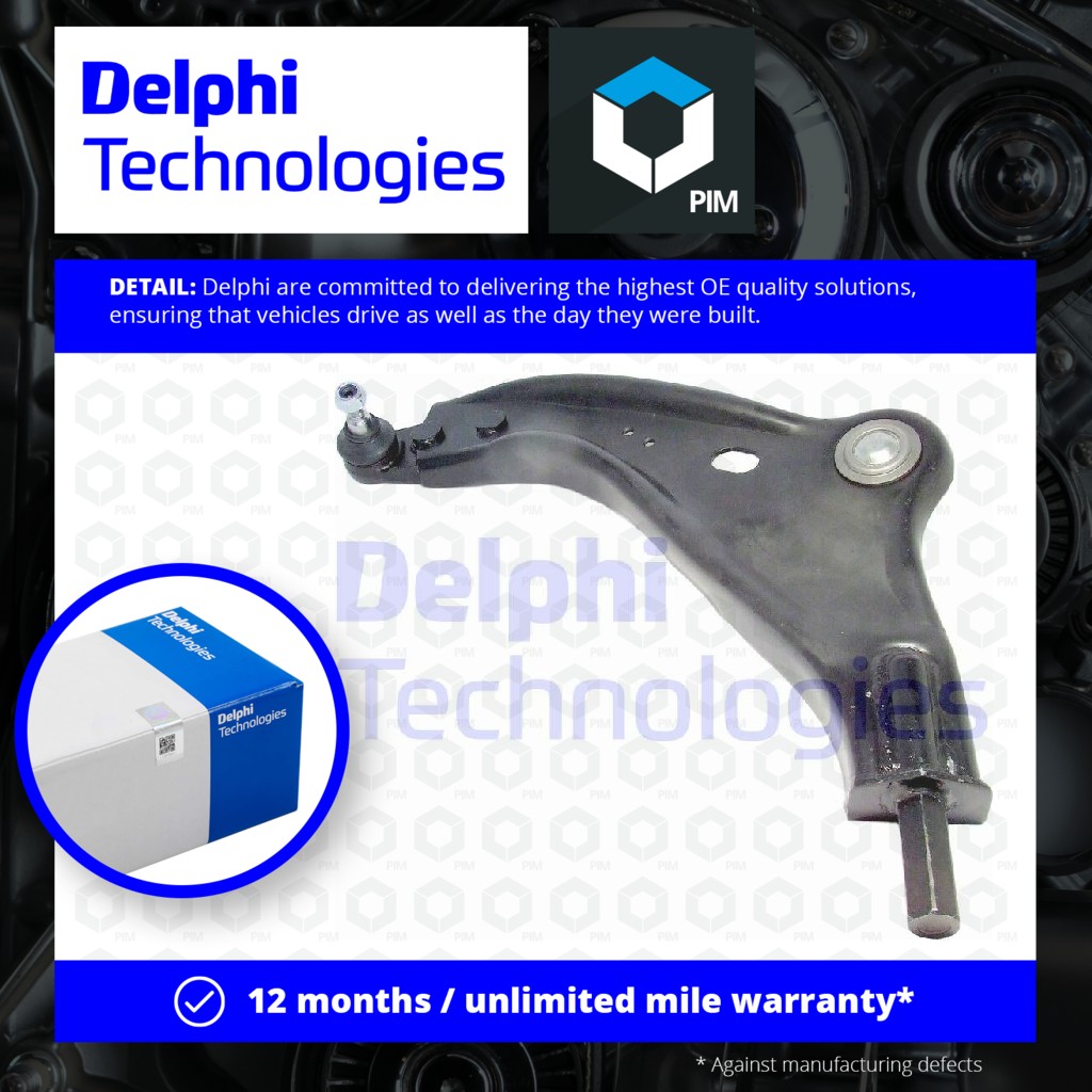 Delphi Wishbone / Suspension Arm Front Lower, Left, Outer TC2330 [PM513395]