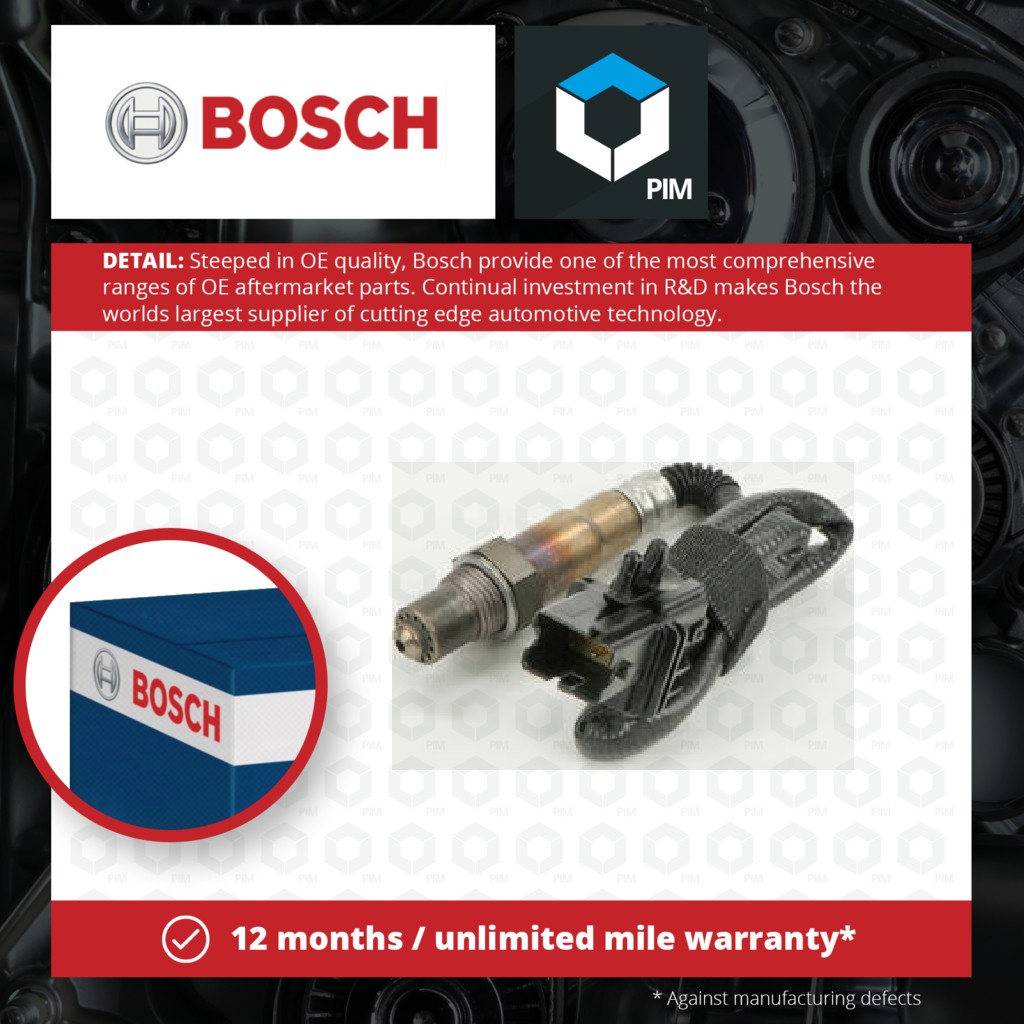 Bosch Lambda Sensor Pre Cat 0258007240 [PM512932]