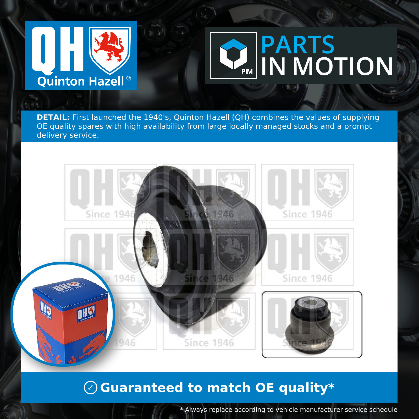 Quinton Hazell Wishbone / Control / Trailing Arm Bush EMS8057 [PM505998]