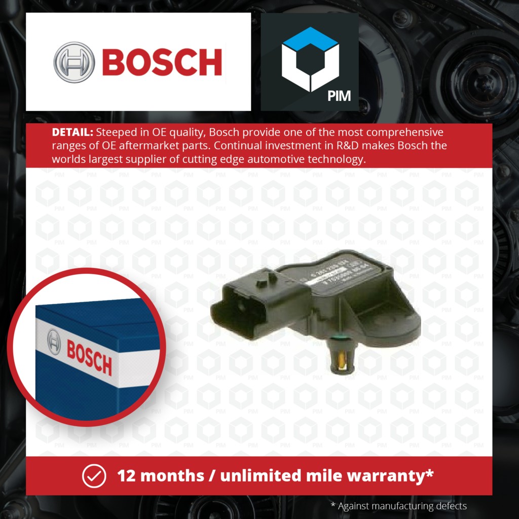 Bosch Boost Pressure Sensor 0261230134 [PM496788]