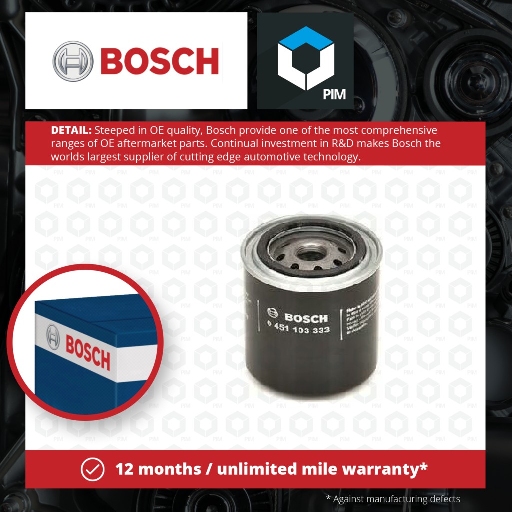 Bosch Oil Filter 0451103333 [PM483278]